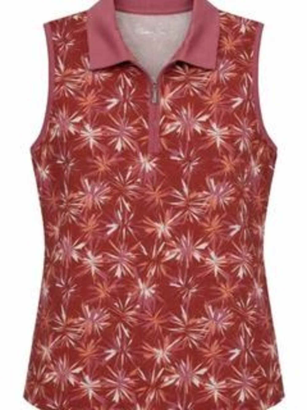 Court Haley Pink Red Sleeveless Golf Top S